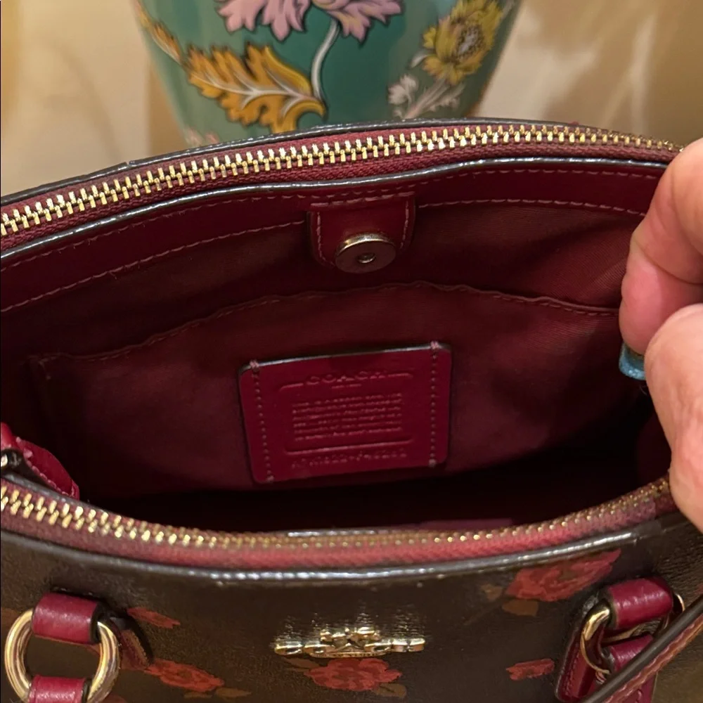 Coach Rose Pattern Crossbody